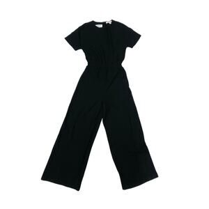 NWT Paperflower Size S (7) Thermal Waffle Romper in Black